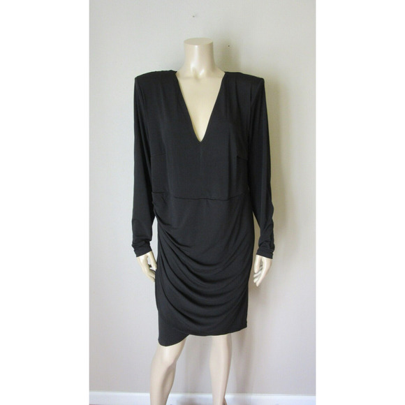 Eloquii Dresses & Skirts - ELOQUII Black Women's V-Neck Long Sleeves 18 Dinner Evening Knee Length Dress